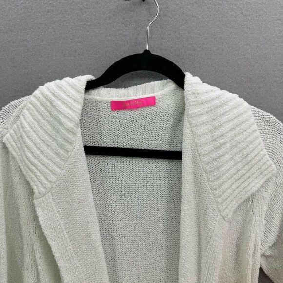 Lilly Pulitzer Womens Coconut Long Sleeve Open Front Tie Waist Cardigan Medium - Picture 5 of 10